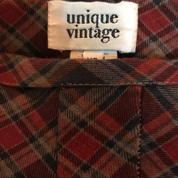 Unique Vintage High-Waisted Tartan Cigarette Pants - Picture 4 of 4
